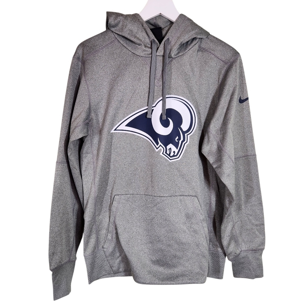 NIKE LA RAMS NFL TEAM ISSUED HOODIE SWEATSHIRT, Sz S